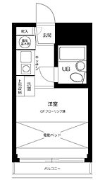 ピアレス上池袋 1Kの間取図画像