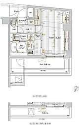 ブライズ雪谷大塚 1Kの間取図画像