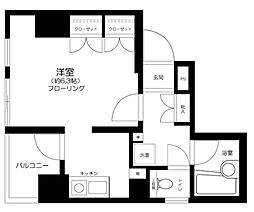 アピス三軒茶屋 1Kの間取図画像