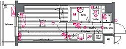 ガーラ新宿下落合 1Kの間取図画像