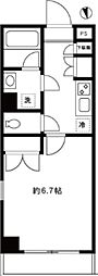 ミテッツァ大森2 1Kの間取図画像