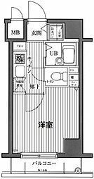 ガラ・ステージ芝公園駅前 1Kの間取図画像