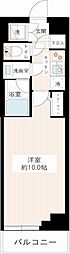MAXIV北千住 1Kの間取図画像