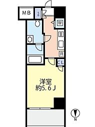 グランヴァンミッドイースト押上 1Kの間取図画像
