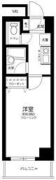 メゾンエクレーレ新宿西戸山 1Kの間取図画像