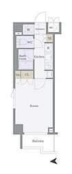 ルーブル羽田萩中 1Kの間取図画像