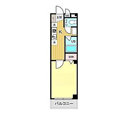 第63シンエイビル 1Kの間取図画像