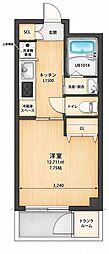 第二マンション安井 1Kの間取図画像