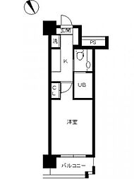 スカイコート新宿壱番館 1Kの間取図画像