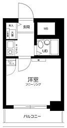 アイディ大森2 1Kの間取図画像