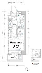 アクサスレジデンス目黒東 1Kの間取図画像
