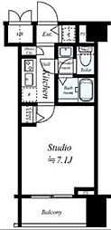 ガラ・ステーション岩本町North 1Kの間取図画像