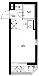 メインステージ新中野 1Kの間取図画像