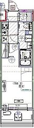 GENOVIA北赤羽 1Kの間取図画像