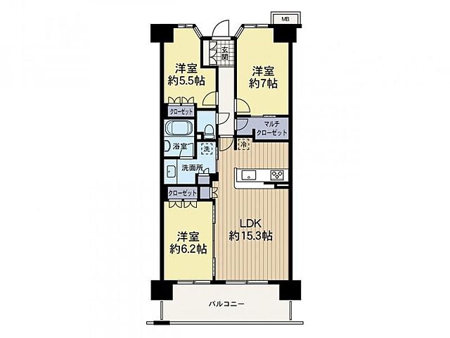 間取り グレイシャスヒルズ多摩境 9階/-