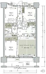 レーベン八王子MARKGATE 3LDKの間取図画像
