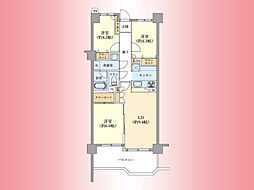 マートルコート相模原 3LDKの間取図画像