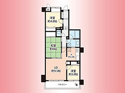 コンセリオ古淵 3LDKの間取図画像