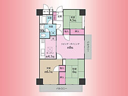 サンライフ相模大野台 3LDKの間取図画像