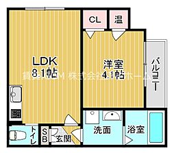Osaka Metro千日前線 北巽駅 徒歩8分の賃貸アパート 1階1LDKの間取り