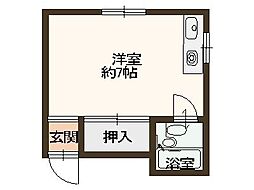 エイトビル江戸堀 ワンルームの間取図画像