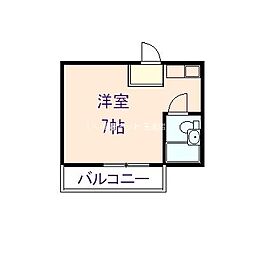 大宝今里C.Tスクエアー ワンルームの間取図画像
