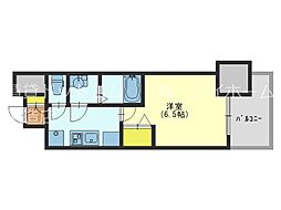 アドバンス大阪バレンシア 1Kの間取図画像