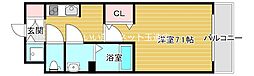 ファーストフィオーレ大阪城イースト 1Kの間取図画像