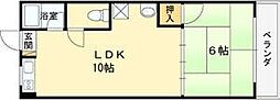 有楽荘 1LDKの間取図画像