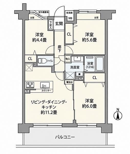 間取りを拡大表示