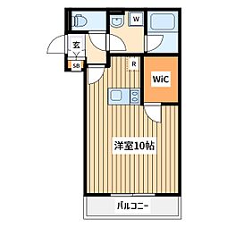 ファーストガーデン相武台 1階ワンルームの間取り