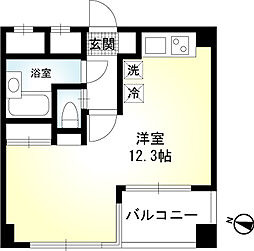 オズ-コート 2階ワンルームの間取り