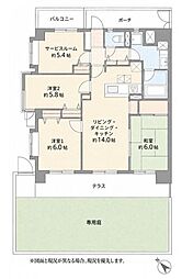 日神パレステージ愛甲石田 3SLDKの間取図画像