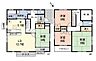 間取り：【間取図】全居室6帖以上＆2面採光の、採光・通風良好な「4LDK」の住まいです。南西側にテラスや縁、バルコニーがあります。