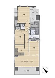 レ・ジェイド横濱花之木 3LDKの間取図画像