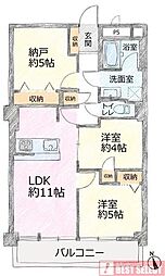 古河ガーデン・マンション 2SLDKの間取図画像
