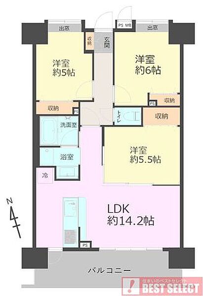 間取りを拡大表示