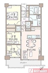 リノア北赤羽 3LDKの間取図画像