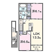 ｓｏｒａ 204 ｜ 長野県長野市松代町松代1347-8（賃貸アパート2LDK・2階・63.03㎡） その2