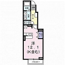 プリマクラッセ ワンルームの間取図画像