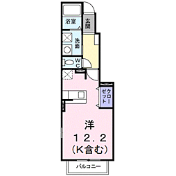 デフィサイトー ワンルームの間取図画像