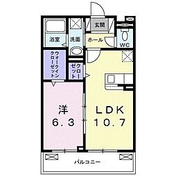 N・Sグランデ 1LDKの間取図画像