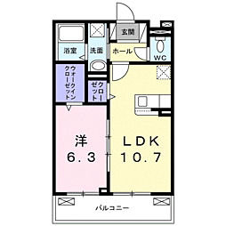 N・Sグランデ 1LDKの間取図画像