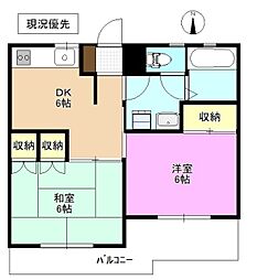 S-2 2DKの間取図画像