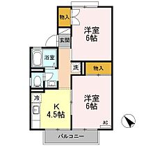 サン・ドエル 203 ｜ 長野県長野市大字高田（賃貸アパート2K・2階・40.15㎡） その2