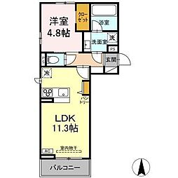 Oryza Folium(オリザ フォリウム) 1LDKの間取図画像