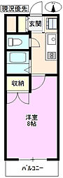 サニーハイツNAOE 1Kの間取図画像