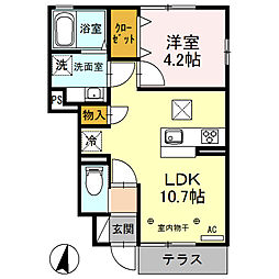 アヴニール・y 1LDKの間取図画像