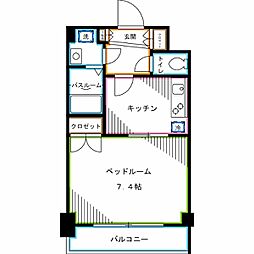東京メトロ丸ノ内線 方南町駅 徒歩10分の賃貸マンション 3階1Kの間取り