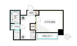 JR中央本線 阿佐ケ谷駅 徒歩4分の賃貸マンション 4階1Kの間取り